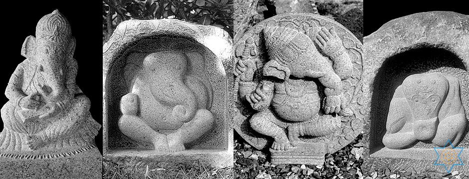 Auryaj granite stone carvings and sculptures of Ganesha remove obstacles and bestow wealth and riches